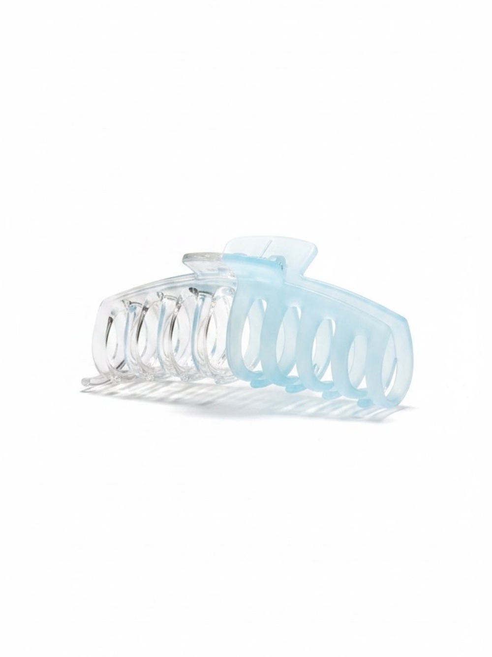 Blue Half Transparent Half Cloudy Large 4.5” Octopus Lobster Claw Hair Clip